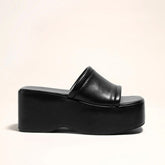 Solid Color Wedges Slippers Newgew