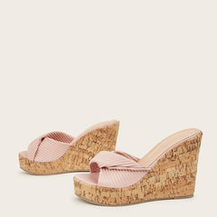 Newbella Wedge Wrinkle Sandals Newgew