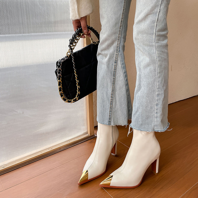 Fable Cap Toe Boots Beige NEW GEW