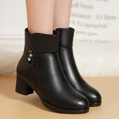 Velvet Short Boots Newgew