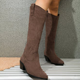 Retro Embroidered Western Boots Newgew