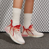 Lace-up Front Knit Running Shoes Newgew