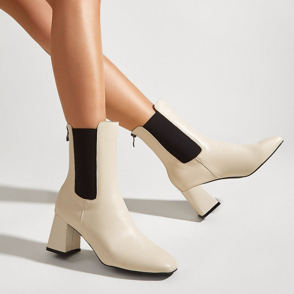 Chunky Heel Short Boots Newgew