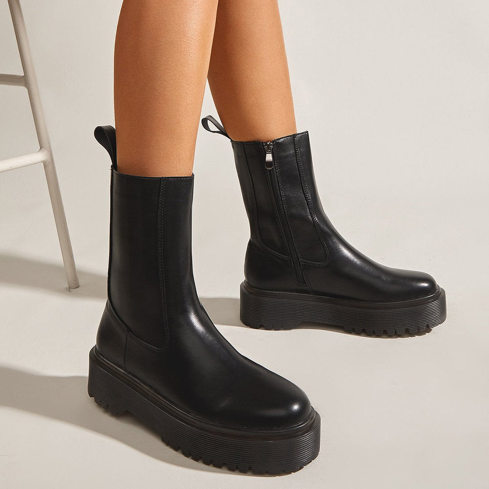 Thick-soled British Style Chelsea Boots Newgew