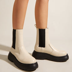 Thick-soled British Style Chelsea Boots Newgew