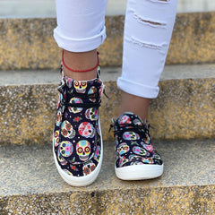 Halloween Pumpkin Flat Casual Sneakers Newgew
