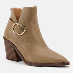Chunky Heel Pointed Toe Chelsea Boots Newgew