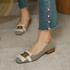 Dora Plaid Ballet Flats NEW GEW