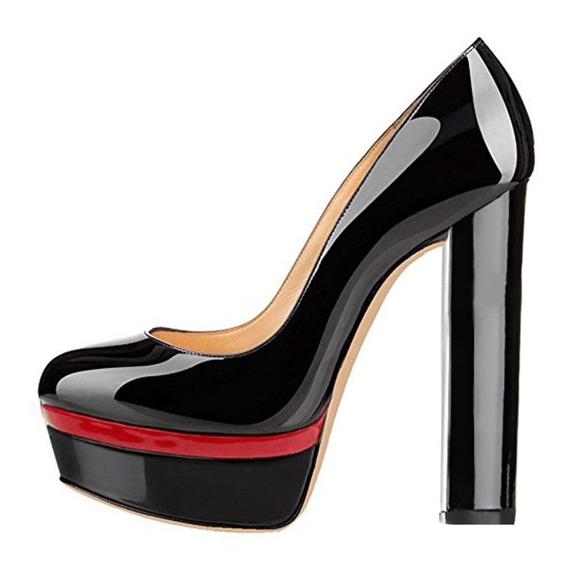 Chunky High Heels Shoes Newgew