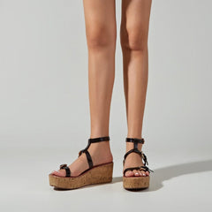 Newbella Gladiator Wedge Sandals Newgew
