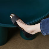 Flynn Cap Toe Black Flats Newgew