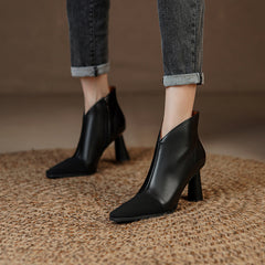 Macy Cap Toe V Cut Ankle Boots newgew