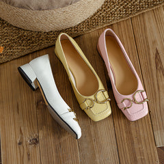 Danna Low Heeled Ballet Flats with Metal NEW GEW