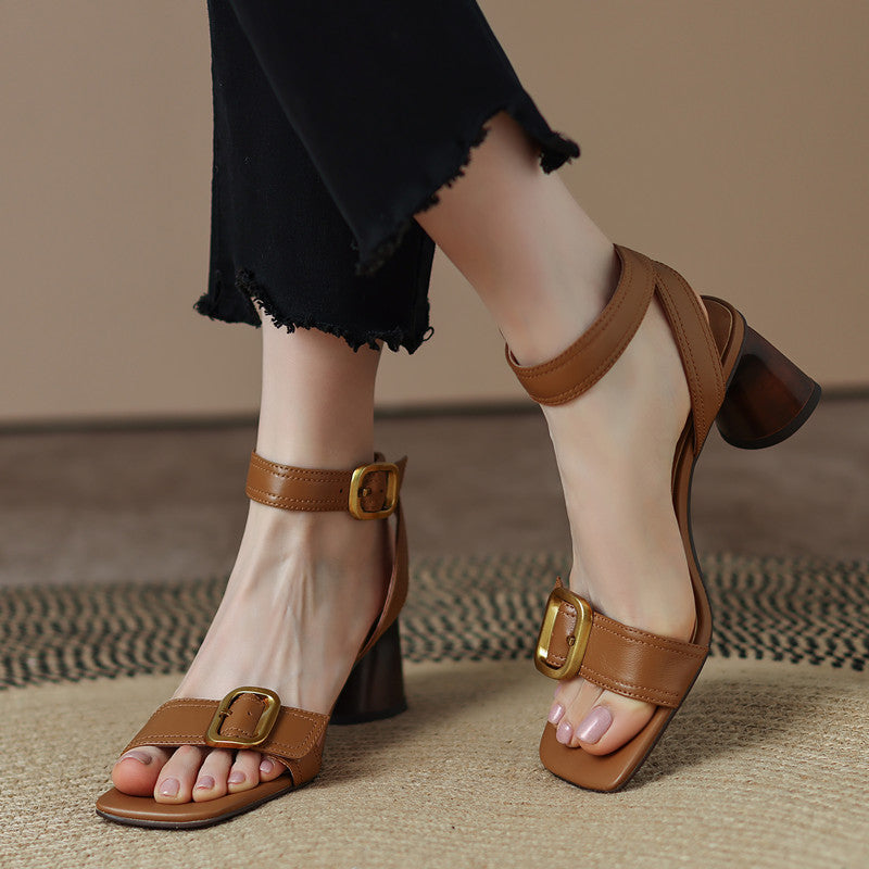 Delia Handmade Buckle Ankle Strap Sandals NEW GEW