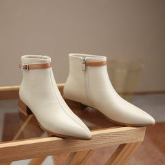 Colette Pointy Toe Genuine Leather Ankle Boots NEW GEW