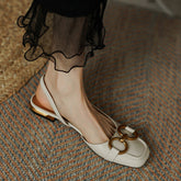Dania Handmade Slingback Flats with Chain NEW GEW