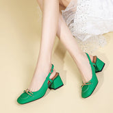 Charlene Slingback Heels with Chain Newgew