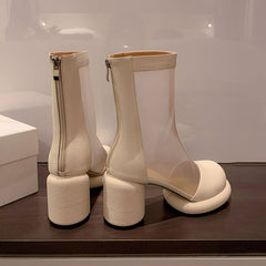 Dawson Chunky Heel Mesh Summer Ankle Boots NEW GEW