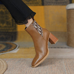 Cristina Handmade Square Toe Heeled Ankle Boots NEW GEW