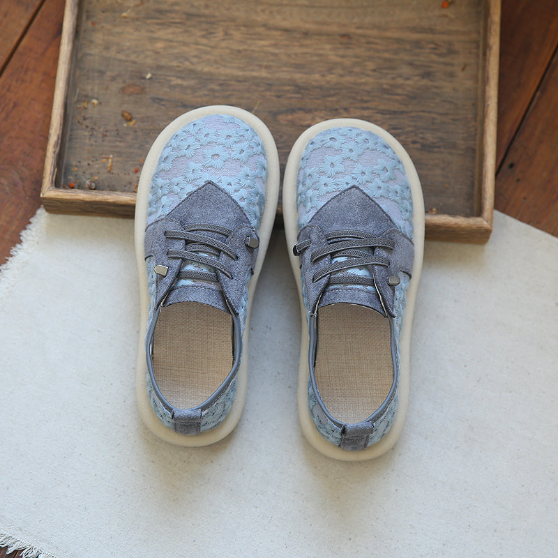 Women Retro Summer Canvas Mesh Casual Shoes Newgew Shoes