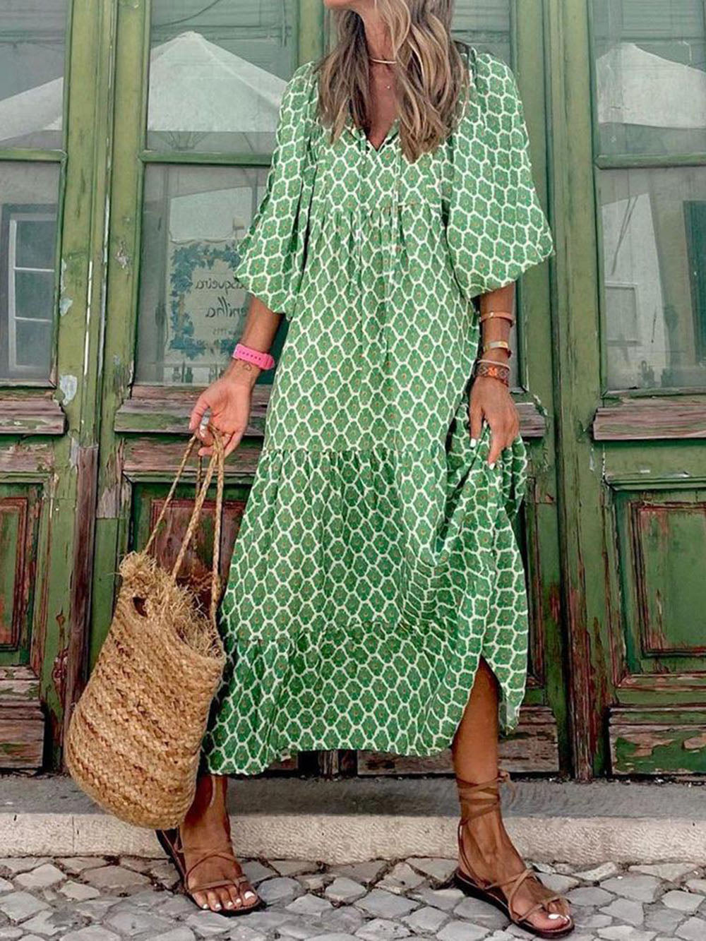 Bohemian Printed Maxi Dress Newgew Dresses