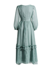Ruffled Silk Stardust Maxi Dress Newgew Dresses