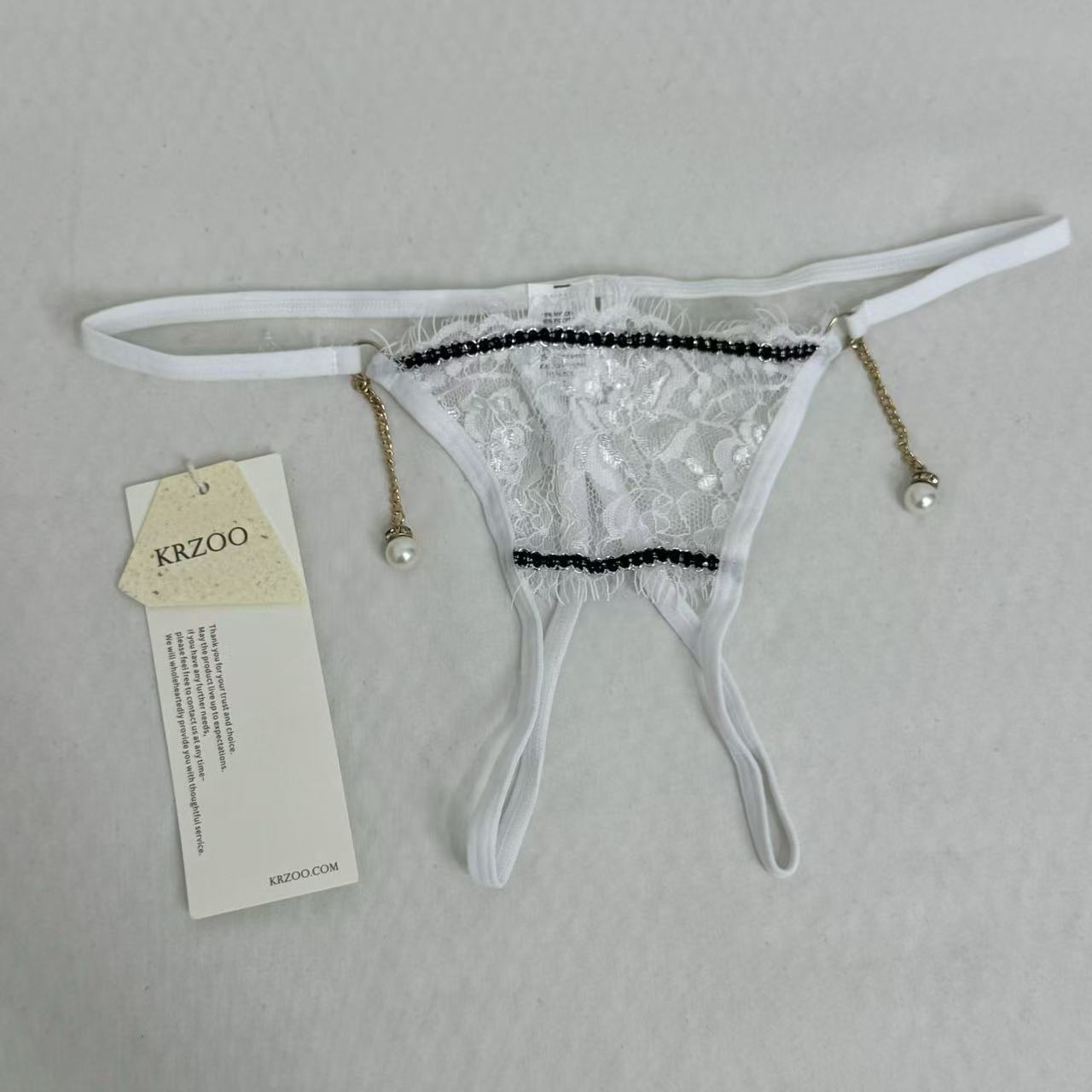 Lace European And American Style Low-Waisted Thongs PinTow