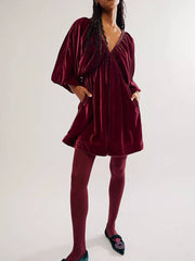 Portia Velvet Mini Dress Newgew Dresses