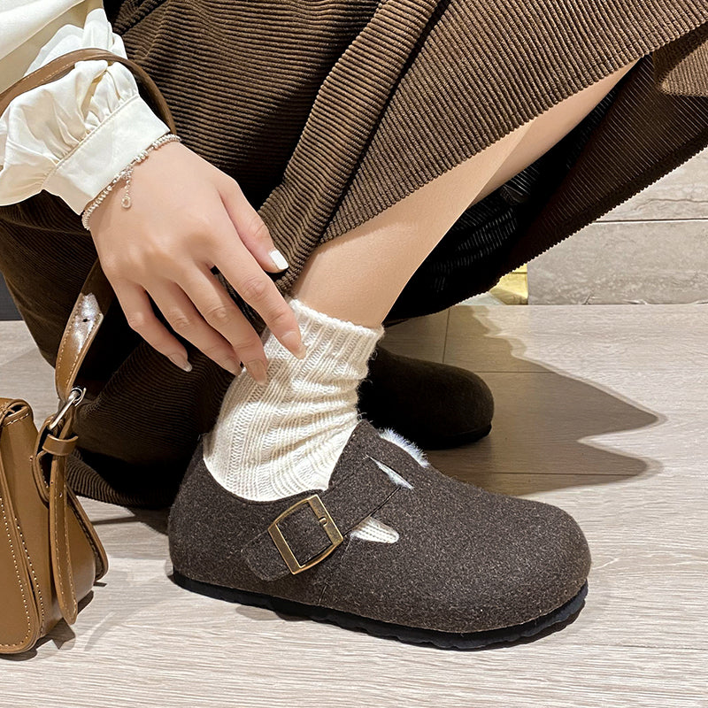 Women Retro Minimalist Flat Soft Casual Shoes Newgew Shoes