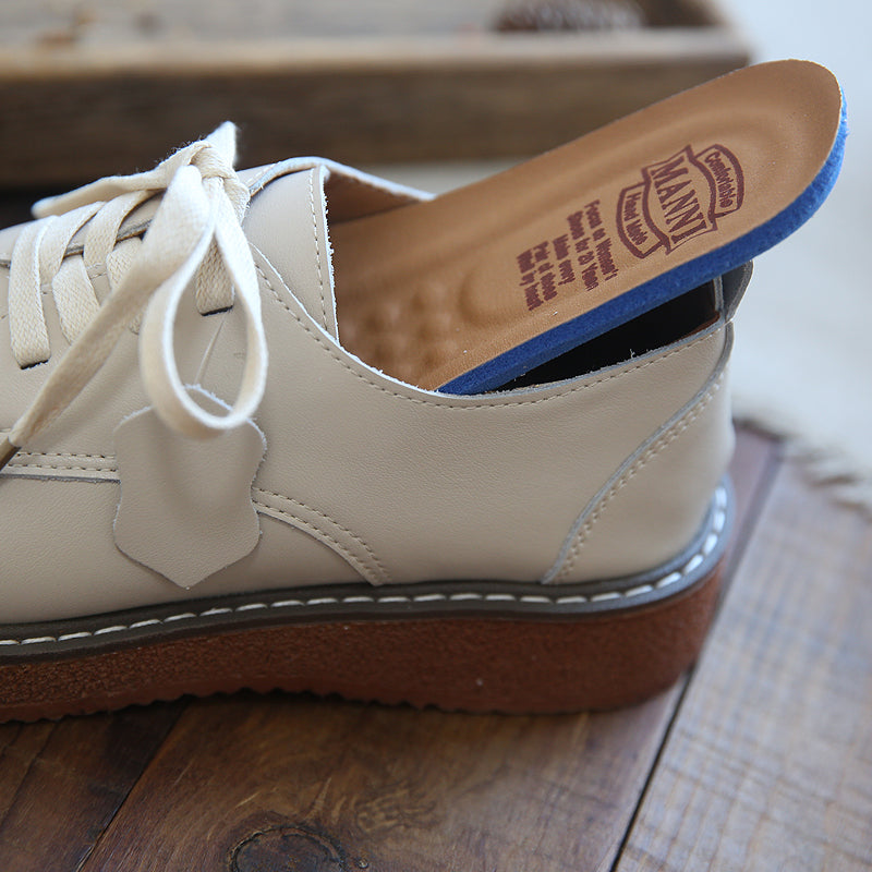 Women Solid Leather Casual Shoes Newgew Shoes