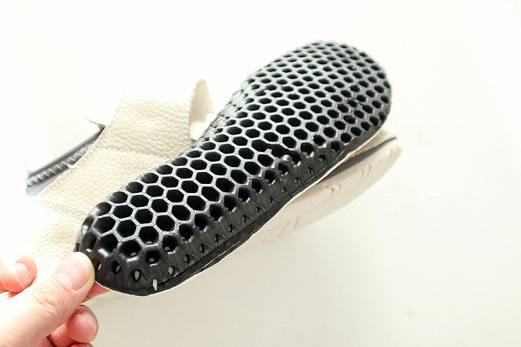 Women Handmade Retro Leather Flat Casual Shoes Newgew Shoes