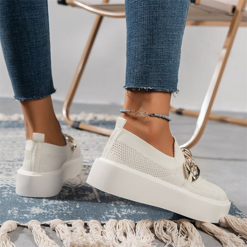 Fashion Casual Patchwork Solid Color Round Comfortable Out Door Flats Shoes NewGew