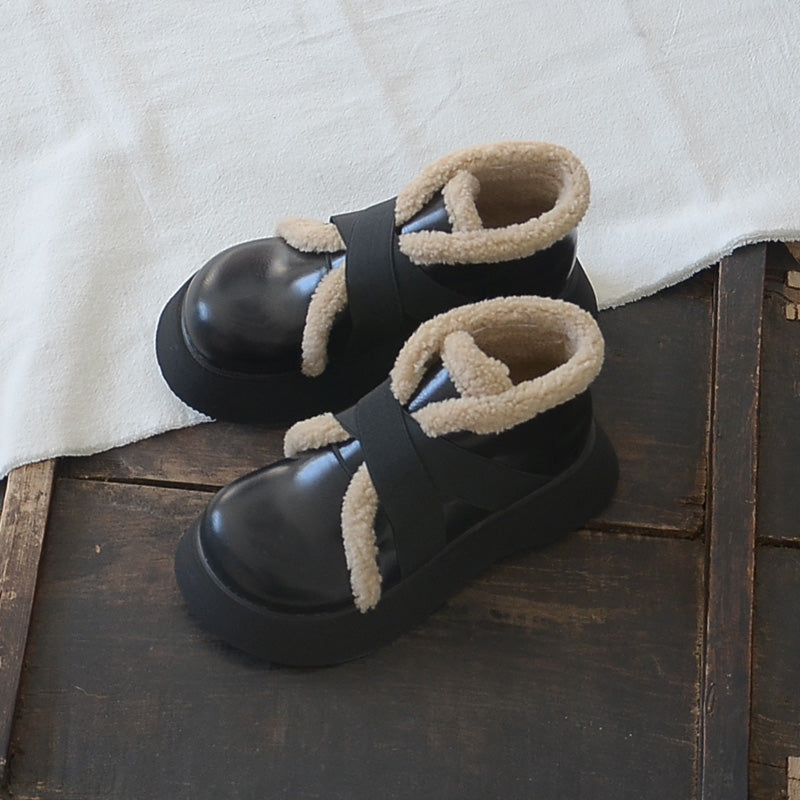 Women Retro Casual Minimalist Furred Boots Newgew Shoes