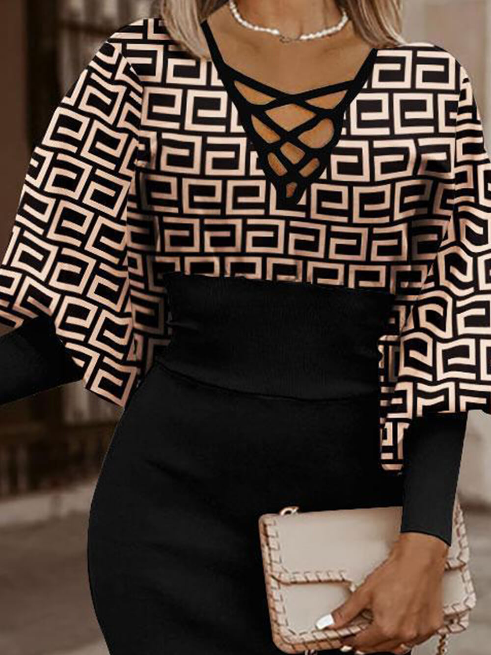 Balloon Sleeve Fashion Midi Dress Newgew Dresses
