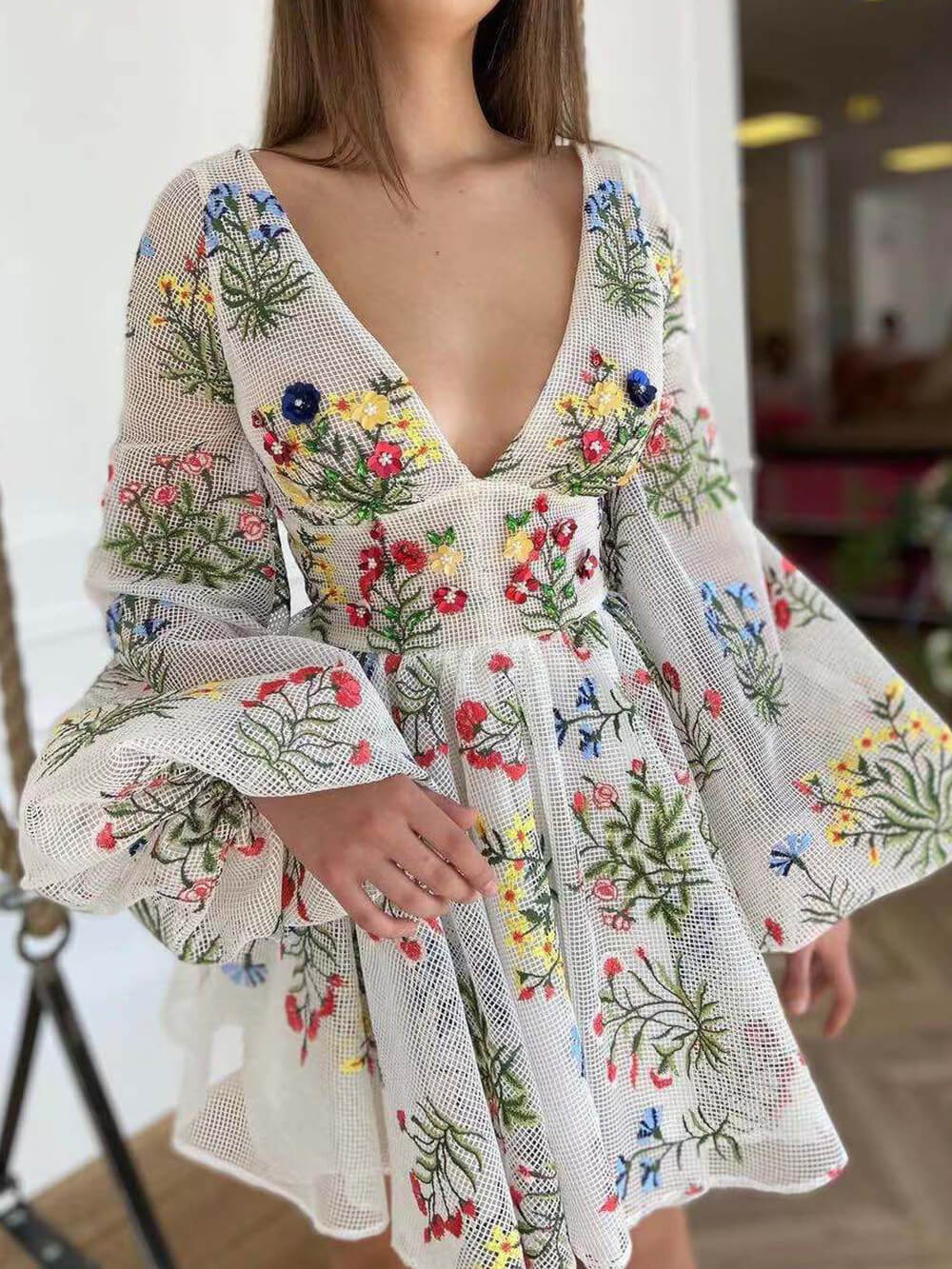 Design Sense Lantern Sleeve Dress Newgew Dresses