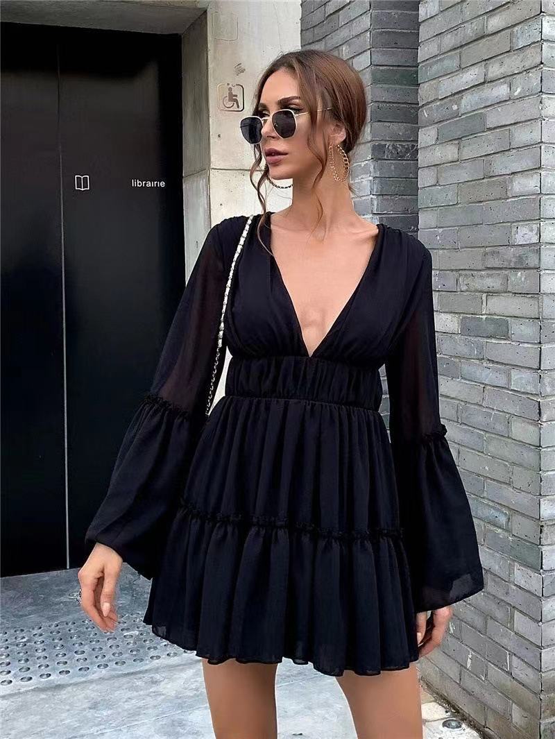 V-neck Chiffon Beach Dress Newgew Dresses