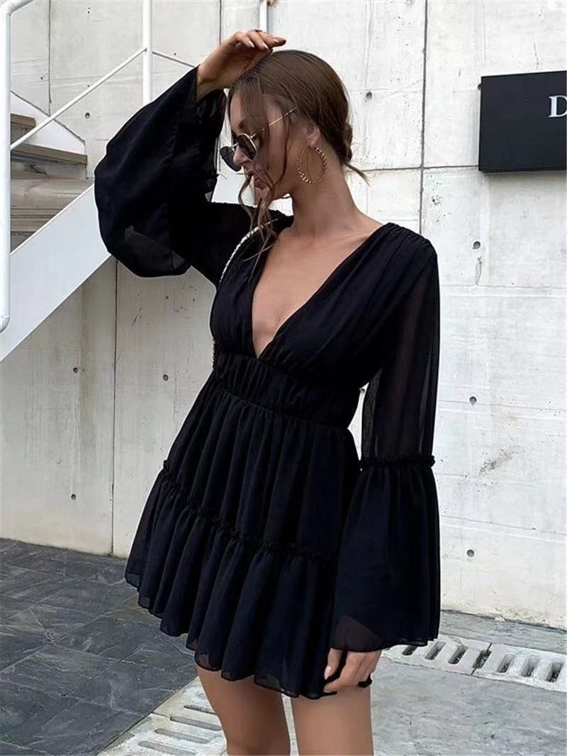 V-neck Chiffon Beach Dress Newgew Dresses