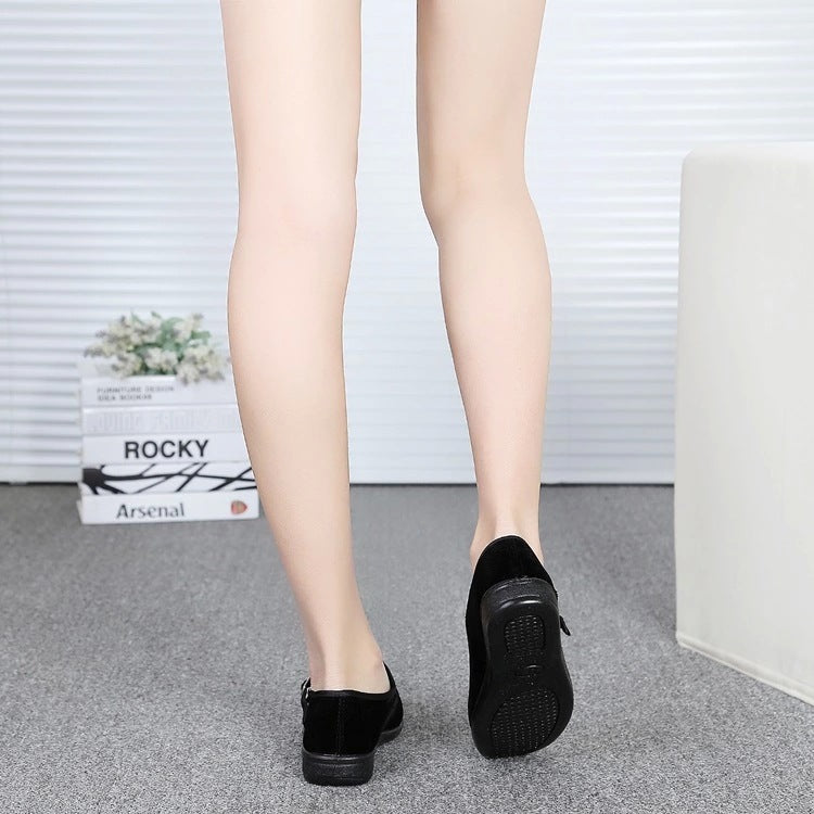 Women's Cloth Flat Soft Bottom Comfortable Belt Canvas Shoes Newgew