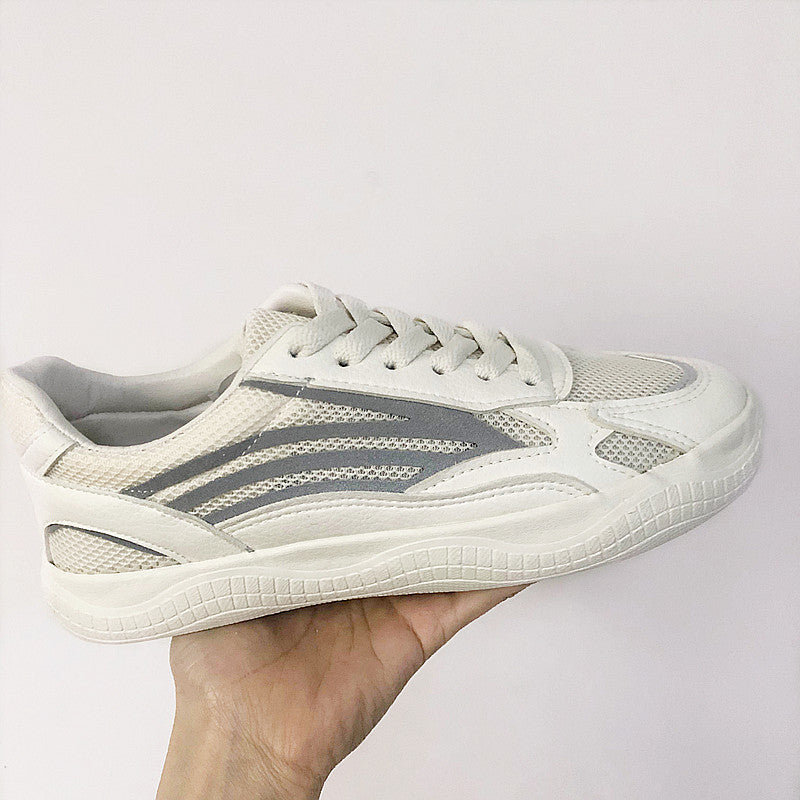 Women's Far Wave Hollow Breathable Summer Reflective Canvas Shoes Newgew