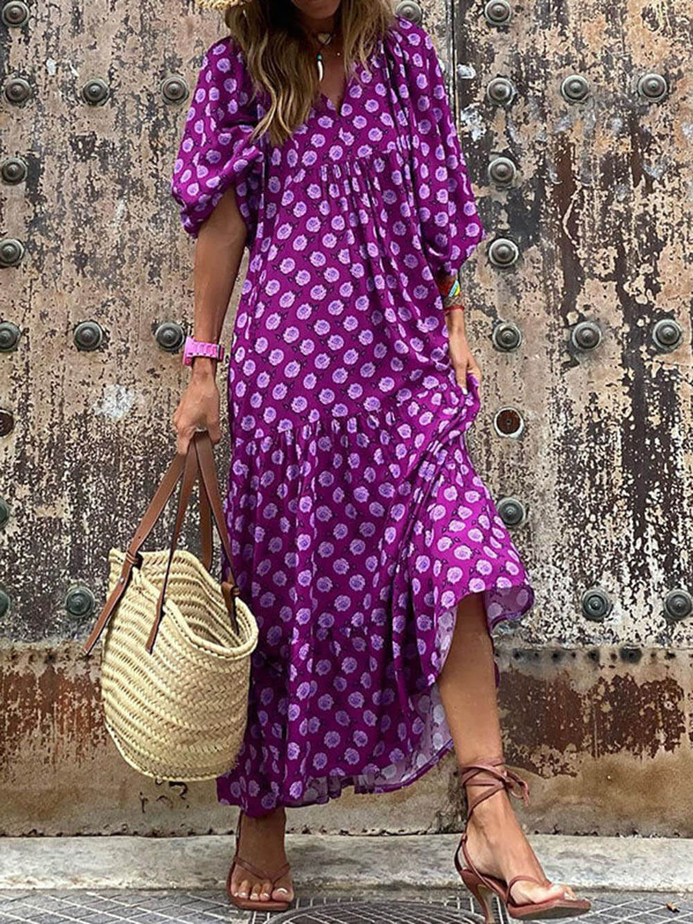 Bohemian Printed Maxi Dress Newgew Dresses