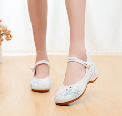 Embroidered Cotton Upgraded Thickened Tendon Bottom Canvas Shoes Newgew
