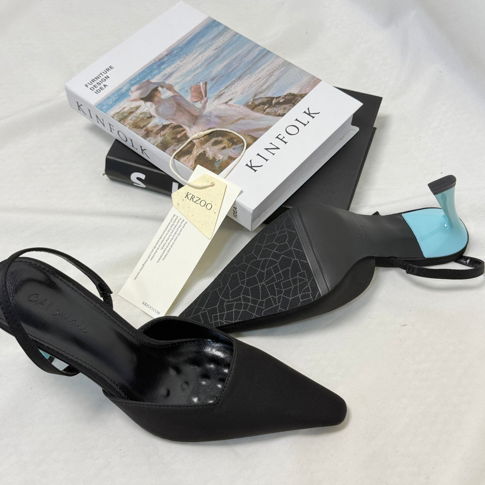Round-Toe Low-Cut One-Strap High-Heeled Shoes PinTow