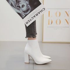 Fashion Point Block Heel Booties Newgew
