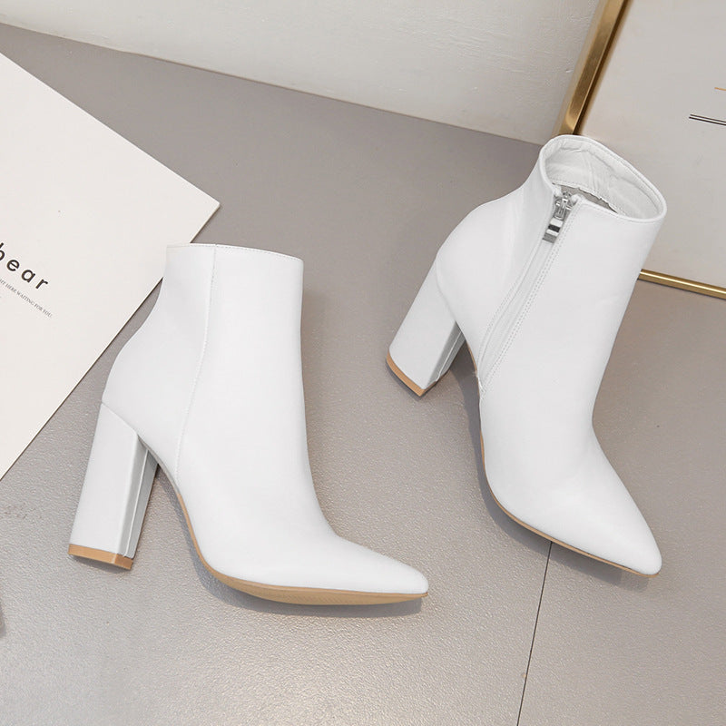 Fashion Point Block Heel Booties Newgew