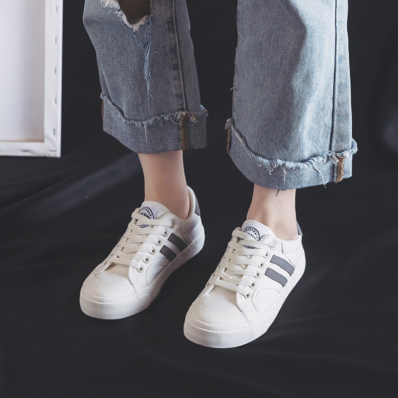 Small White Female Korean Wild Board Canvas Shoes Newgew