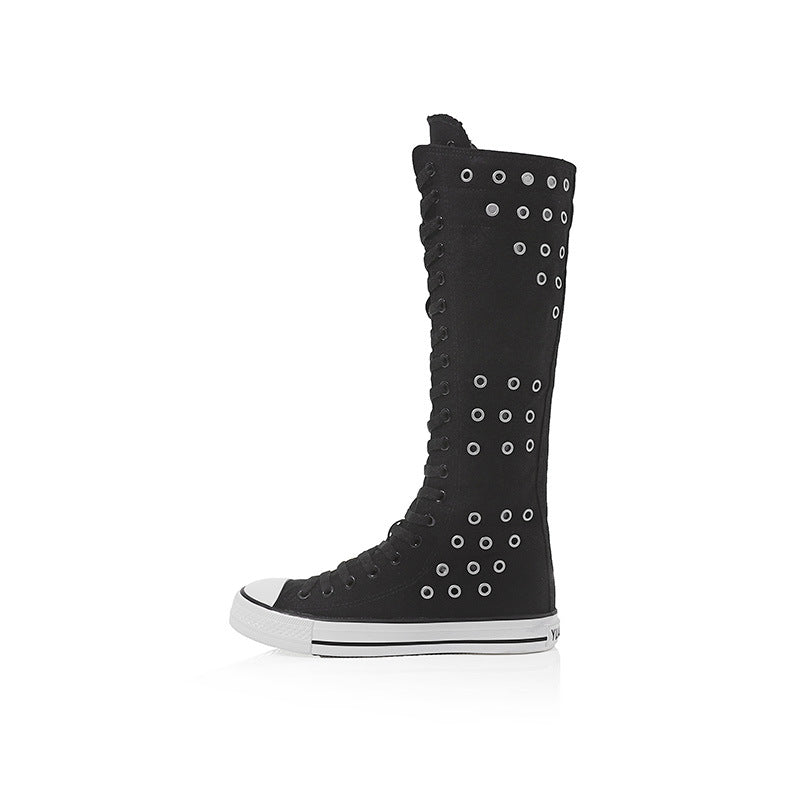 Pretty Innovative Women's Super Side Zip Canvas Shoes Newgew