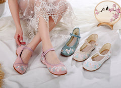 Clothing Versatile Embroidered Cotton And Linen Canvas Shoes Newgew