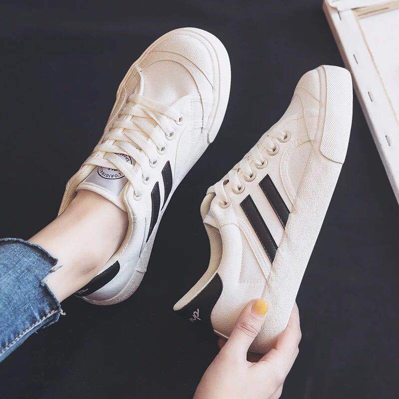 Small White Female Korean Wild Board Canvas Shoes Newgew