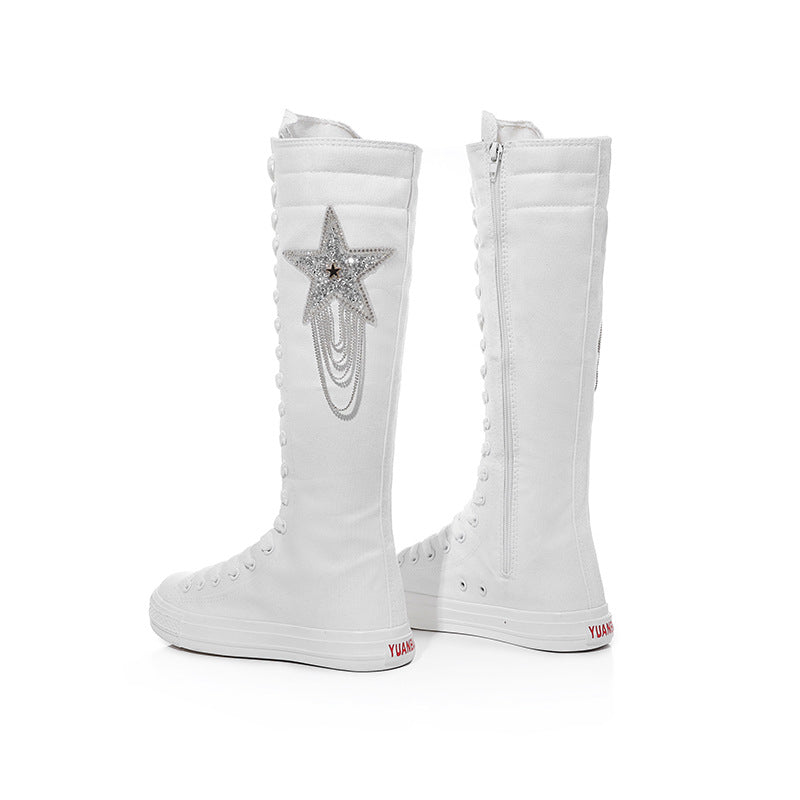 Women's Long Five-pointed Star Pattern Dancing Boots Newgew