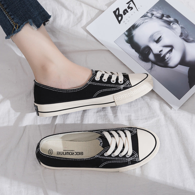 Women's Flat Korean Style Versatile Summer Low-cut Canvas Shoes Newgew